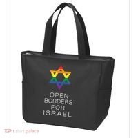 9Mmsmg Lgbtq Jewish Pride Open Borders For Israel Tote Bag thumb 3