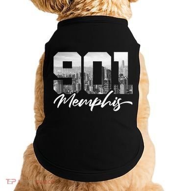901 Memphis Area Code Tennessee Memphis City Skyline Doggie Tank