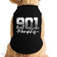 901 Memphis Area Code Tennessee Memphis City Skyline Doggie Tank thumb 0