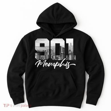 901 Memphis Area Code Tennessee Memphis City Skyline Hoodie