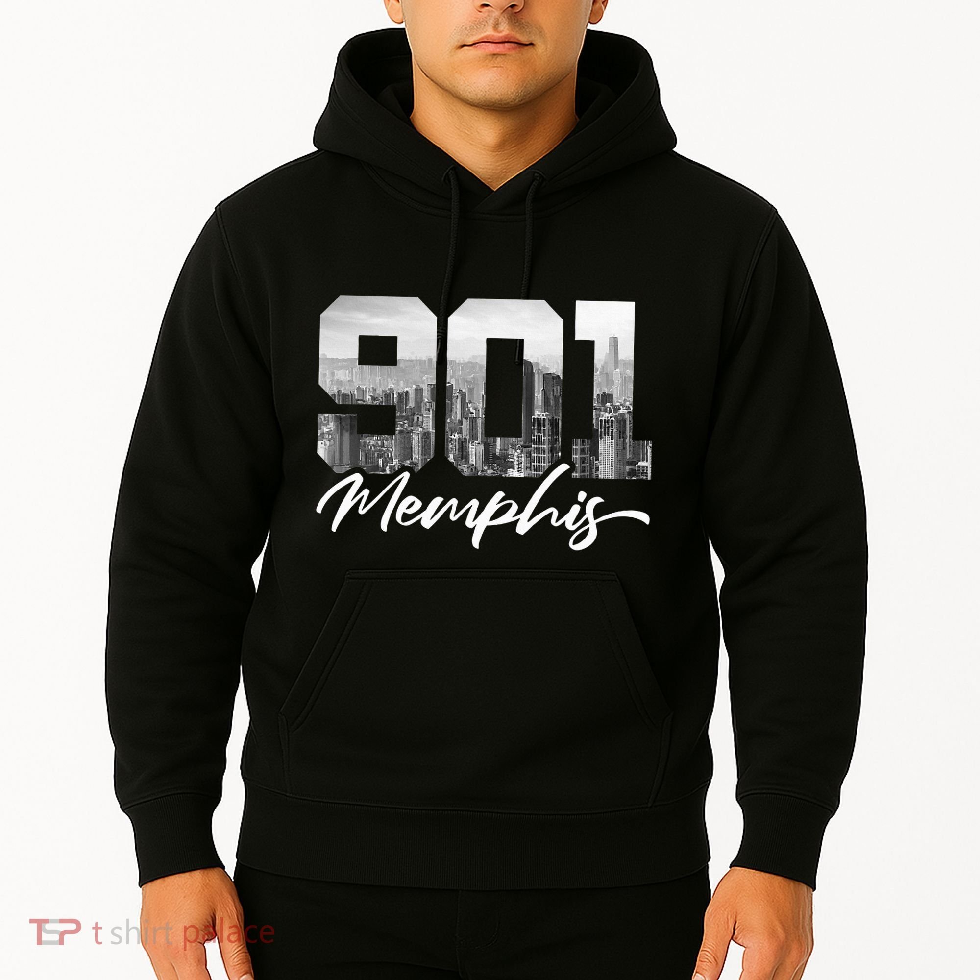 901 Memphis Area Code Tennessee Memphis City Skyline Hoodie