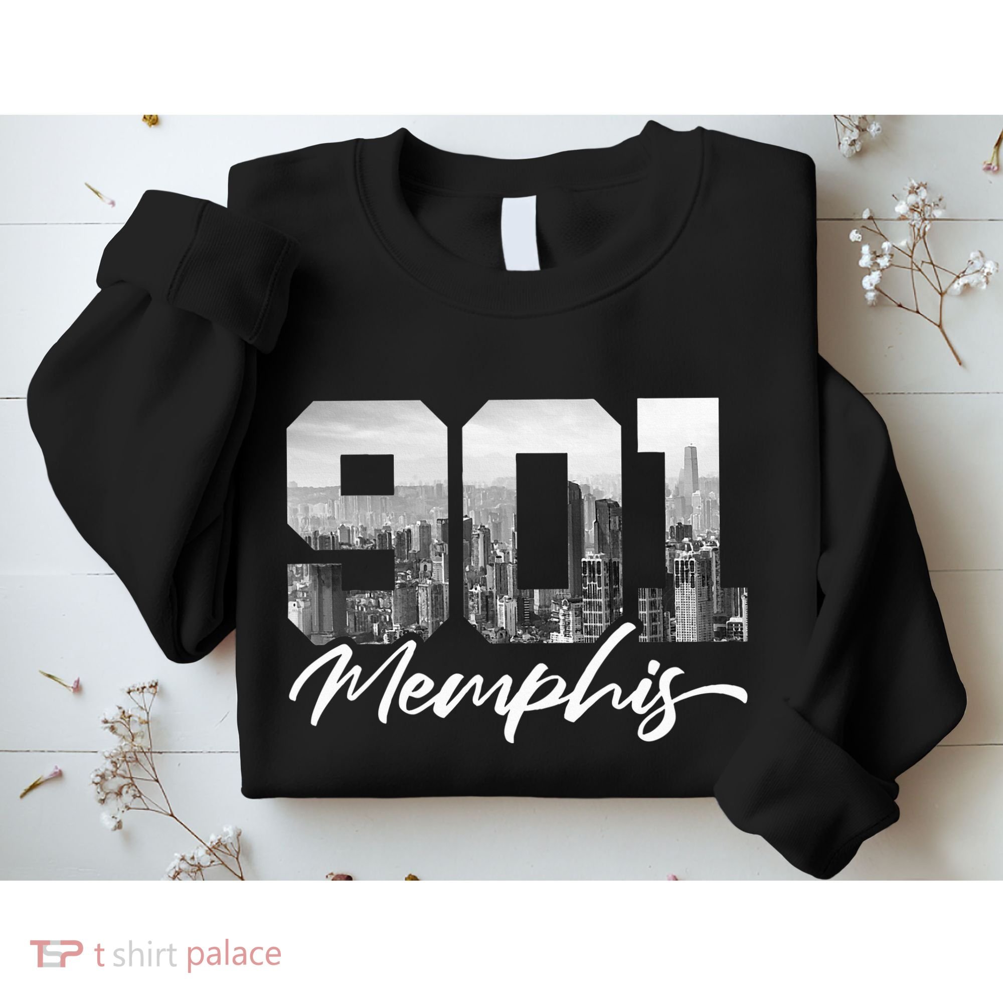 901 Memphis Area Code Tennessee Memphis City Skyline Sweatshirt