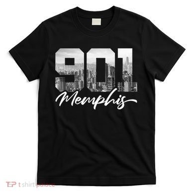 901 Memphis Area Code Tennessee Memphis City Skyline T-Shirt