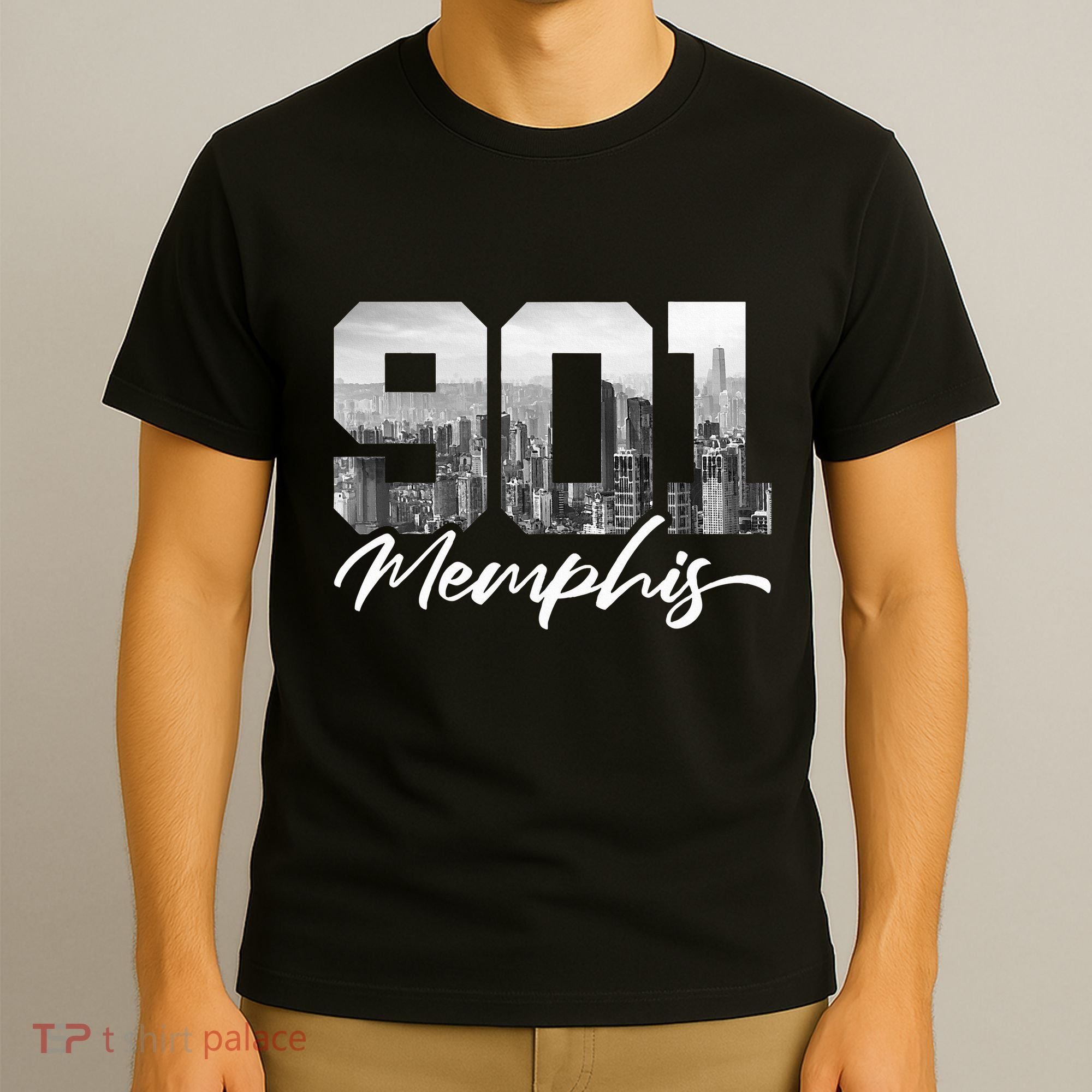 901 Memphis Area Code Tennessee Memphis City Skyline T-Shirt