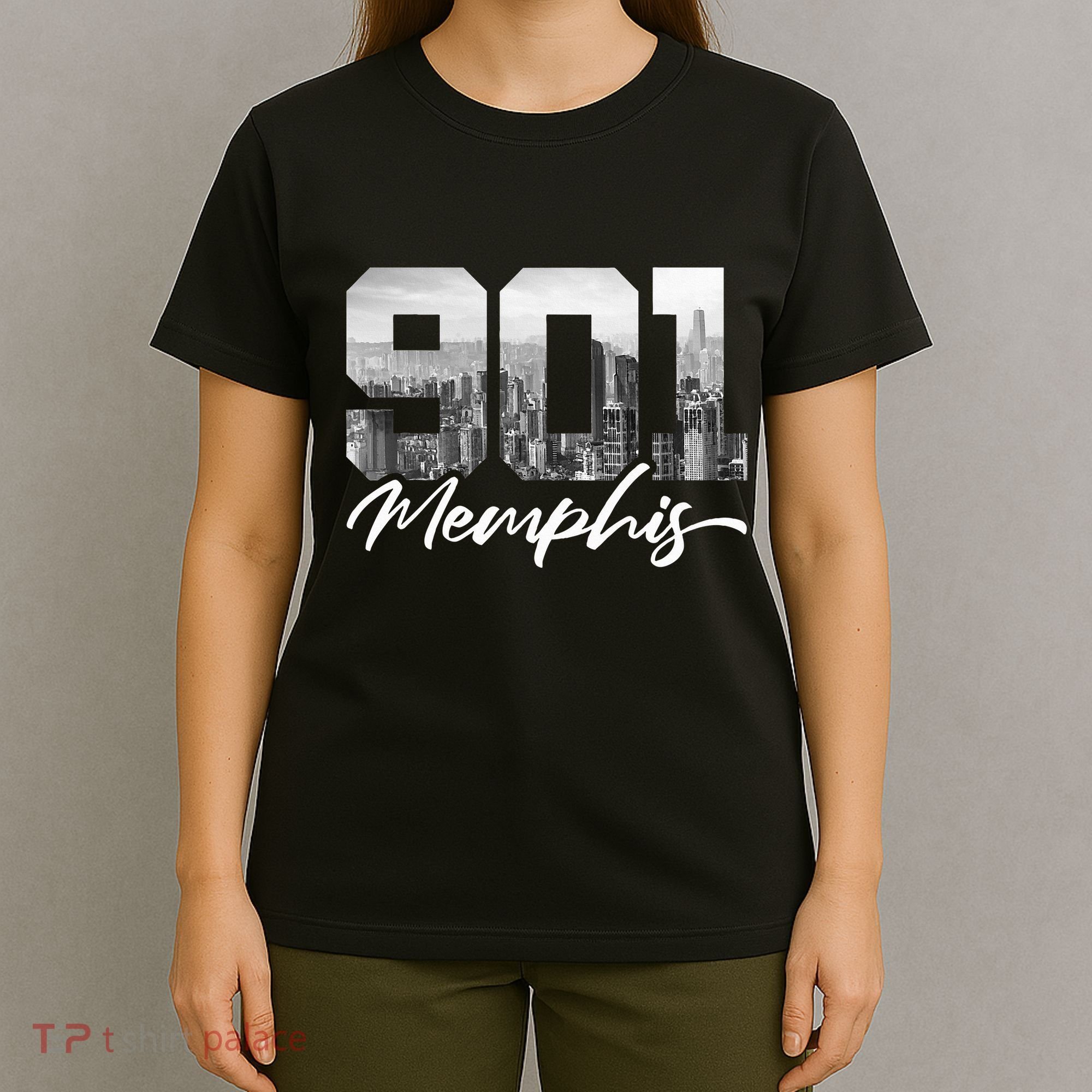 901 Memphis Area Code Tennessee Memphis City Skyline T-Shirt