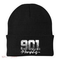 901 Memphis Area Code Tennessee Memphis City Skyline Beanie thumb 0