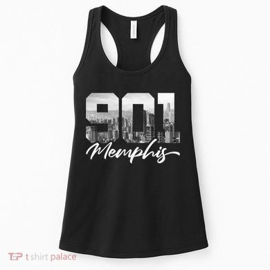 901 Memphis Area Code Tennessee Memphis City Skyline Women's Tank Top