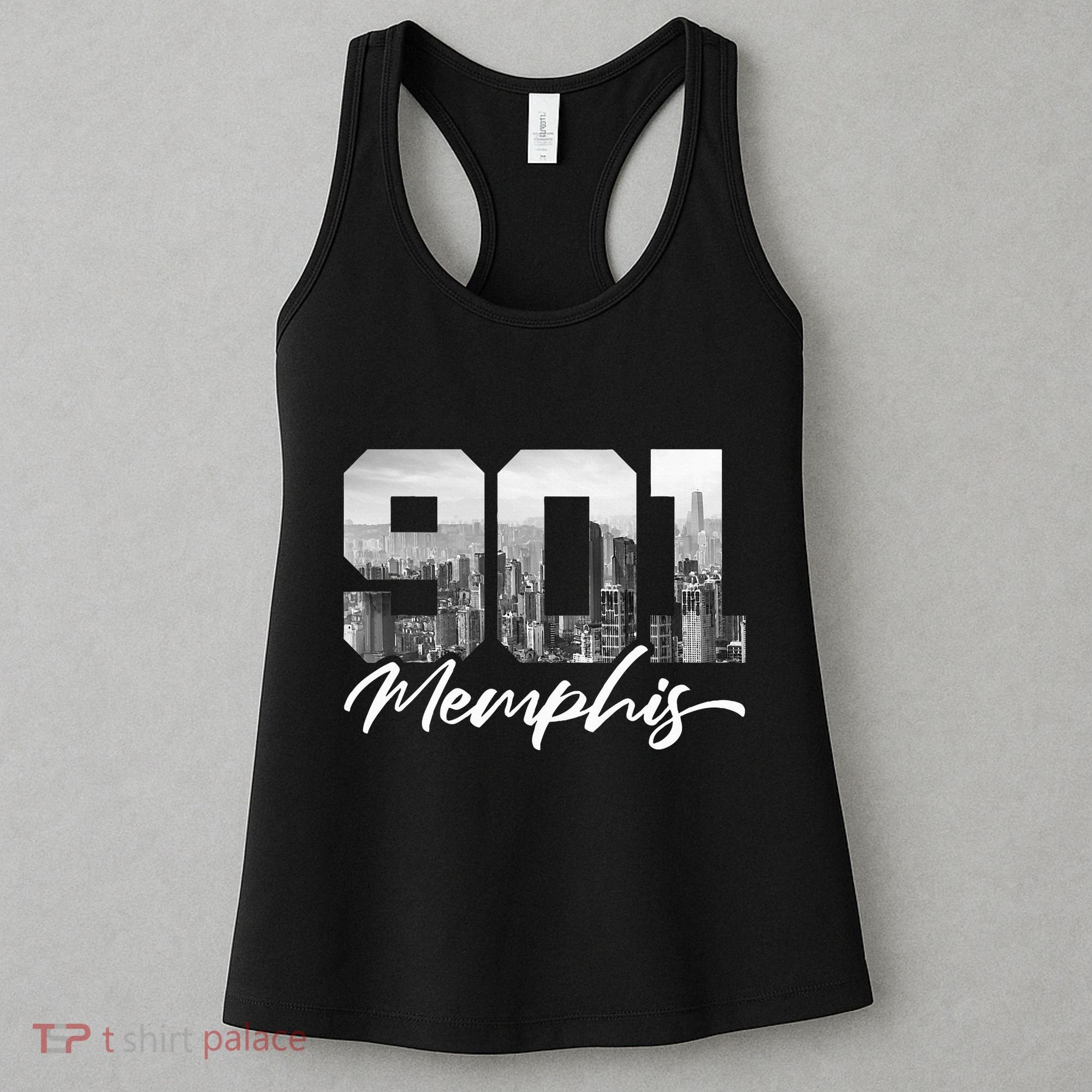 901 Memphis Area Code Tennessee Memphis City Skyline Women's Tank Top
