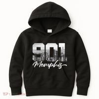 901 Memphis Area Code Tennessee Memphis City Skyline Kids Hoodie thumb 0