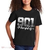 901 Memphis Area Code Tennessee Memphis City Skyline Kids T-Shirt thumb 2