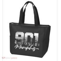 901 Memphis Area Code Tennessee Memphis City Skyline Tote Bag thumb 3