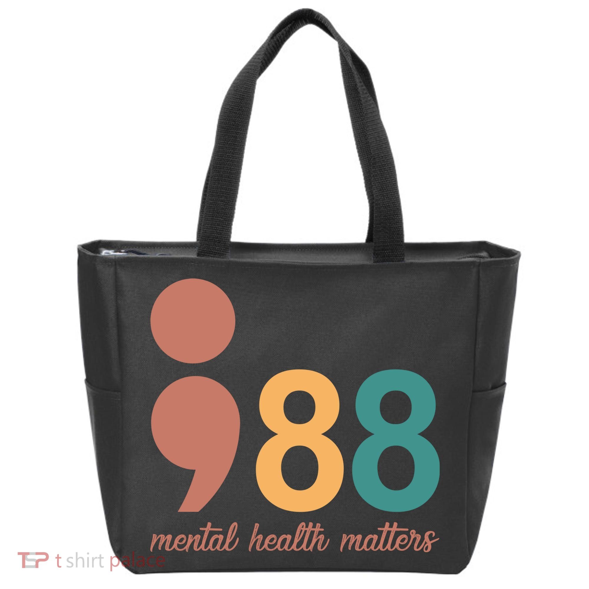 988 Mental Health Matters Retro Tote Bag