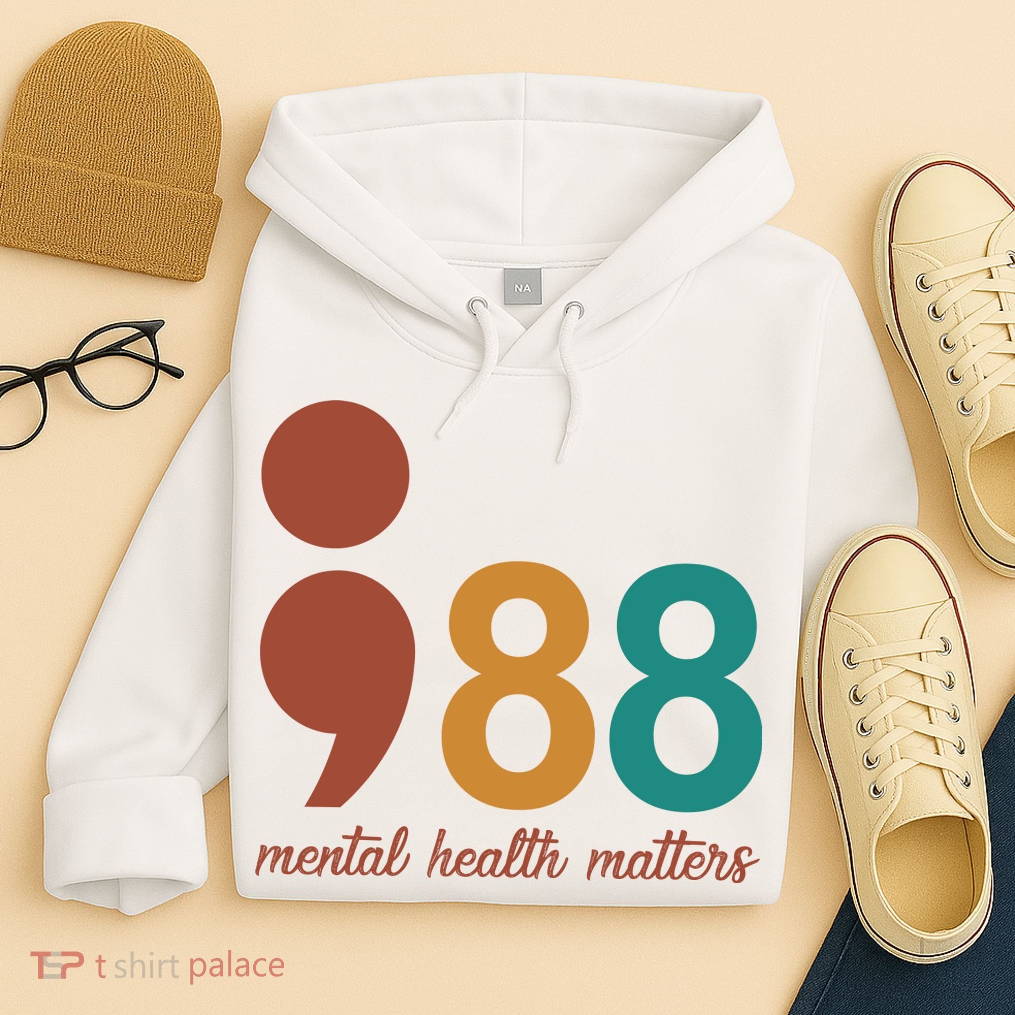 988 Mental Health Matters Retro Hoodie