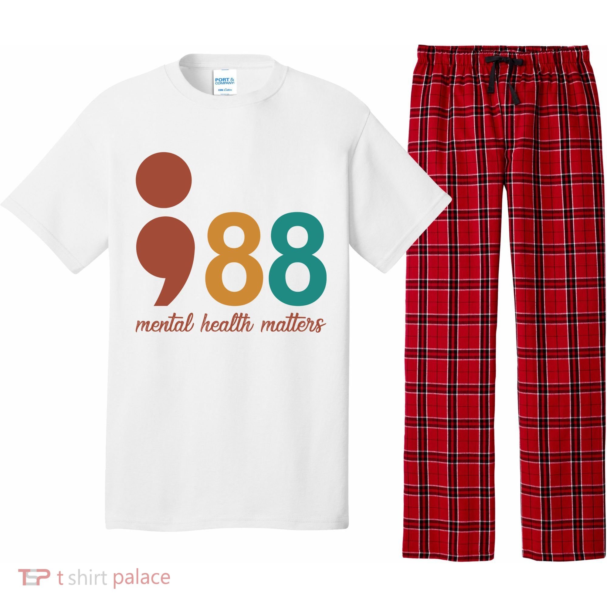 988 Mental Health Matters Retro Pajama Set