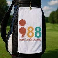 988 Mental Health Matters Retro Golf Towel thumb 2