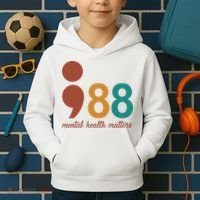 988 Mental Health Matters Retro Kids Hoodie thumb 2