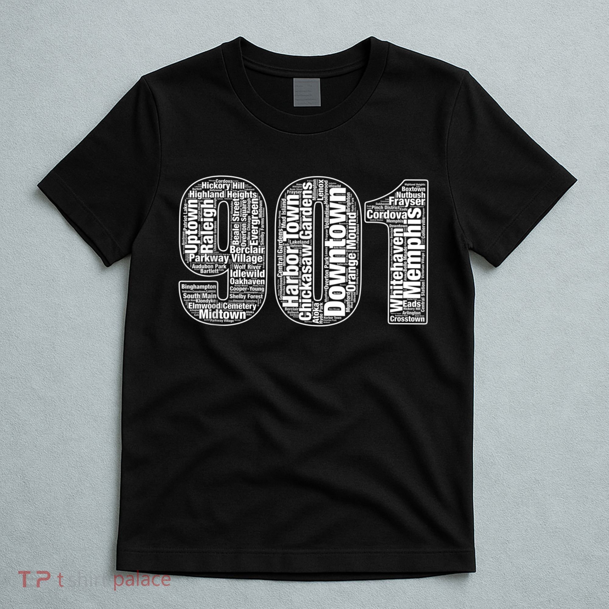 901 Memphis Typography Word Art T-Shirt