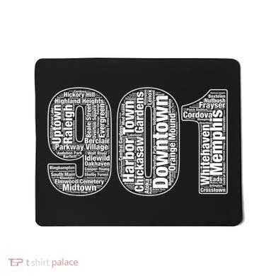 901 Memphis Typography Word Art Mousepad
