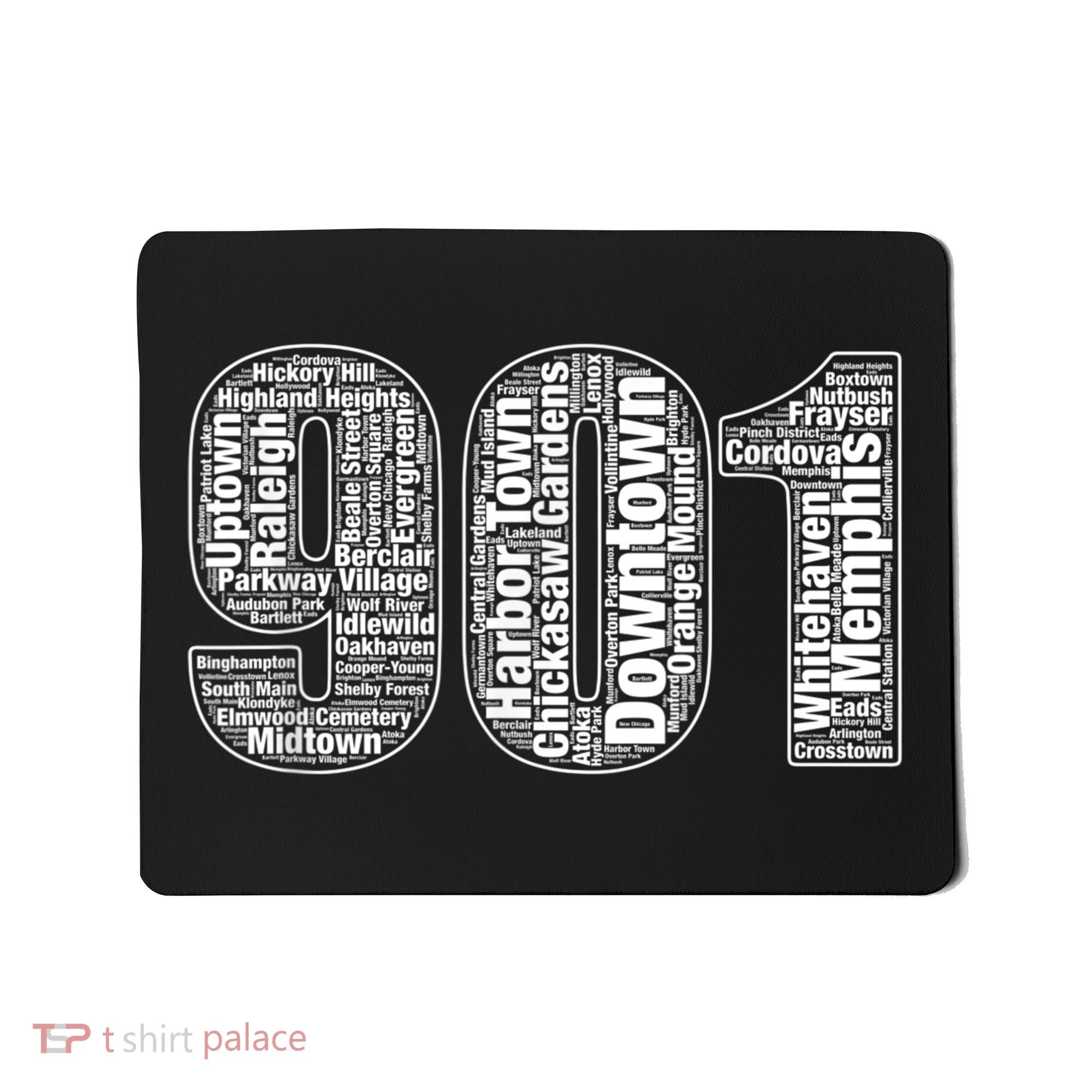 901 Memphis Typography Word Art Mousepad