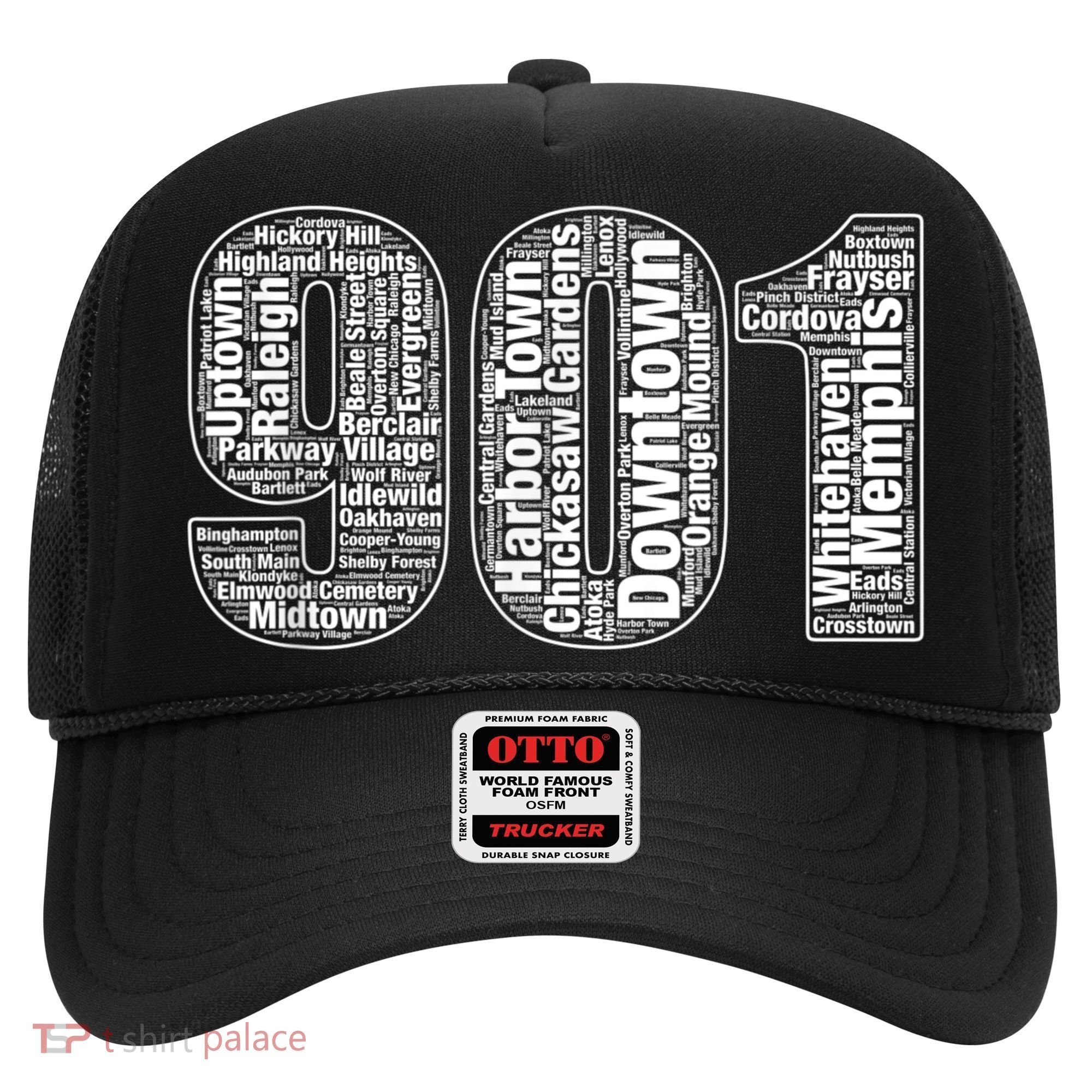 901 Memphis Typography Word Art Hat