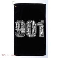 901 Memphis Typography Word Art Golf Towel thumb 0