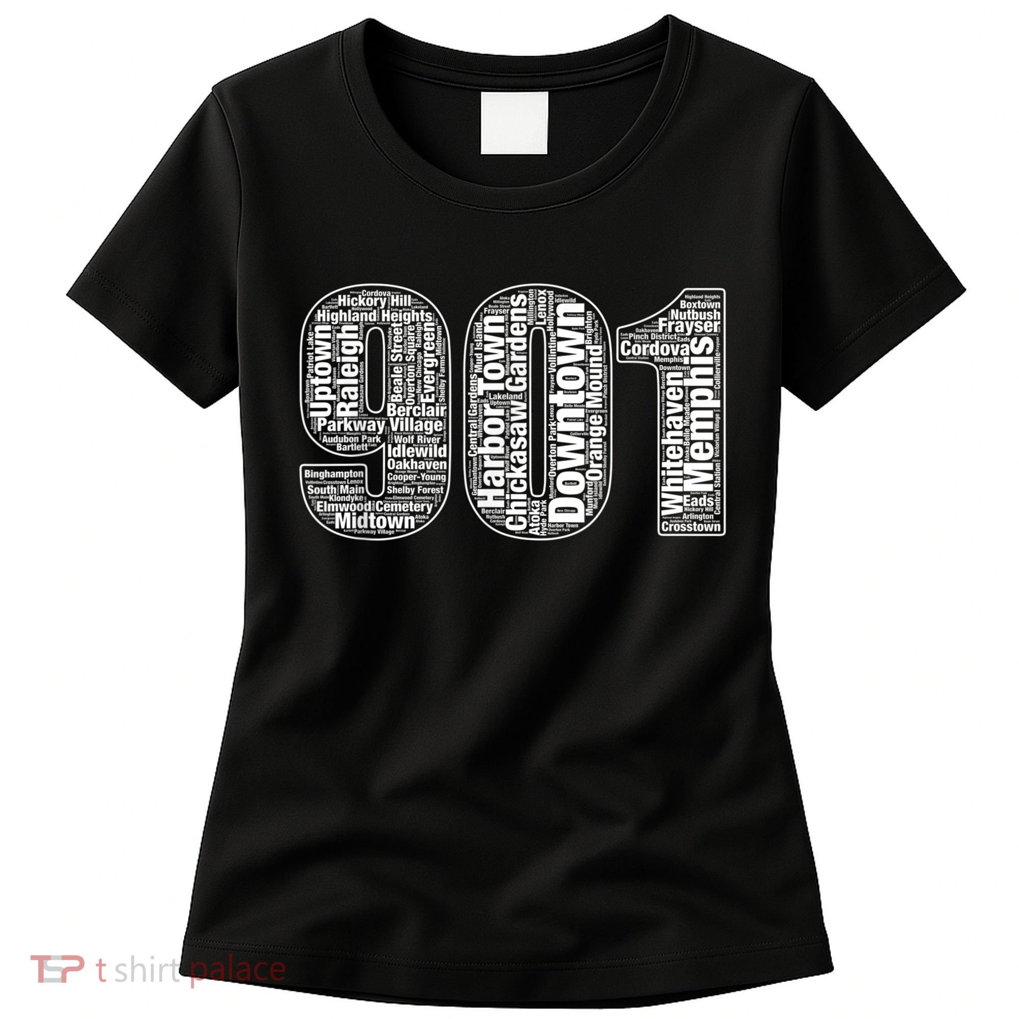 901 Memphis Typography Word Art Women's T-Shirt