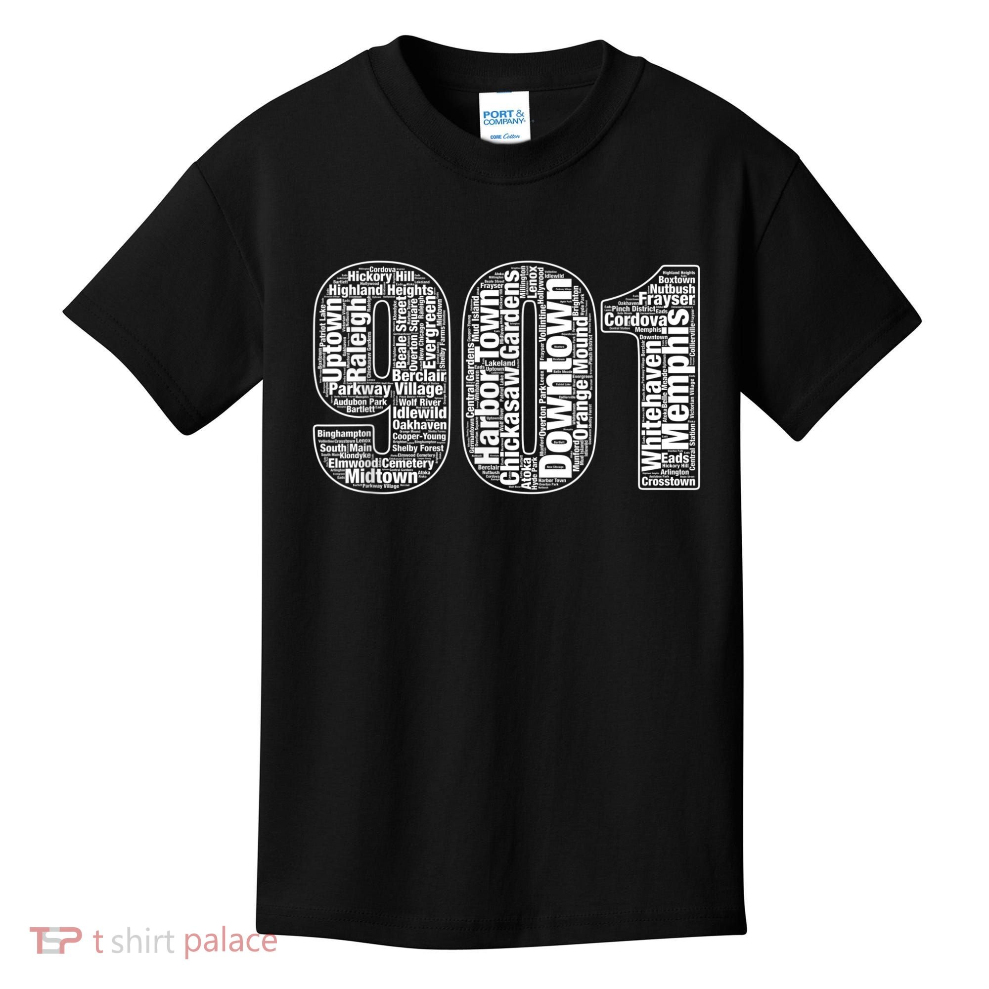 901 Memphis Typography Word Art Kids T-Shirt
