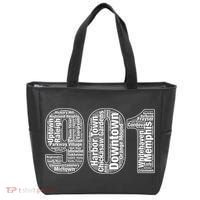 901 Memphis Typography Word Art Tote Bag thumb 0