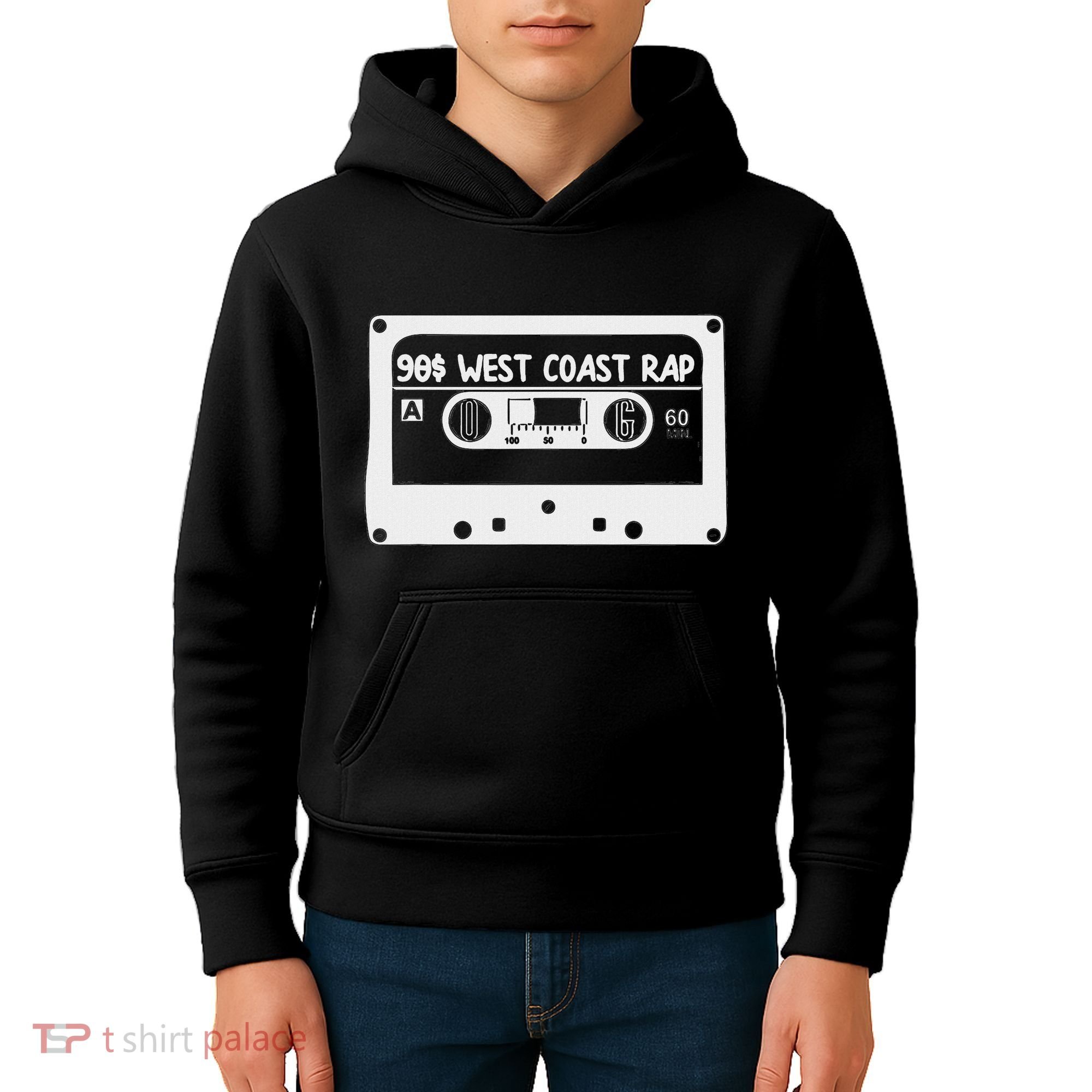 90s Music West Coast Hip Hop Cassette Kids Hoodie