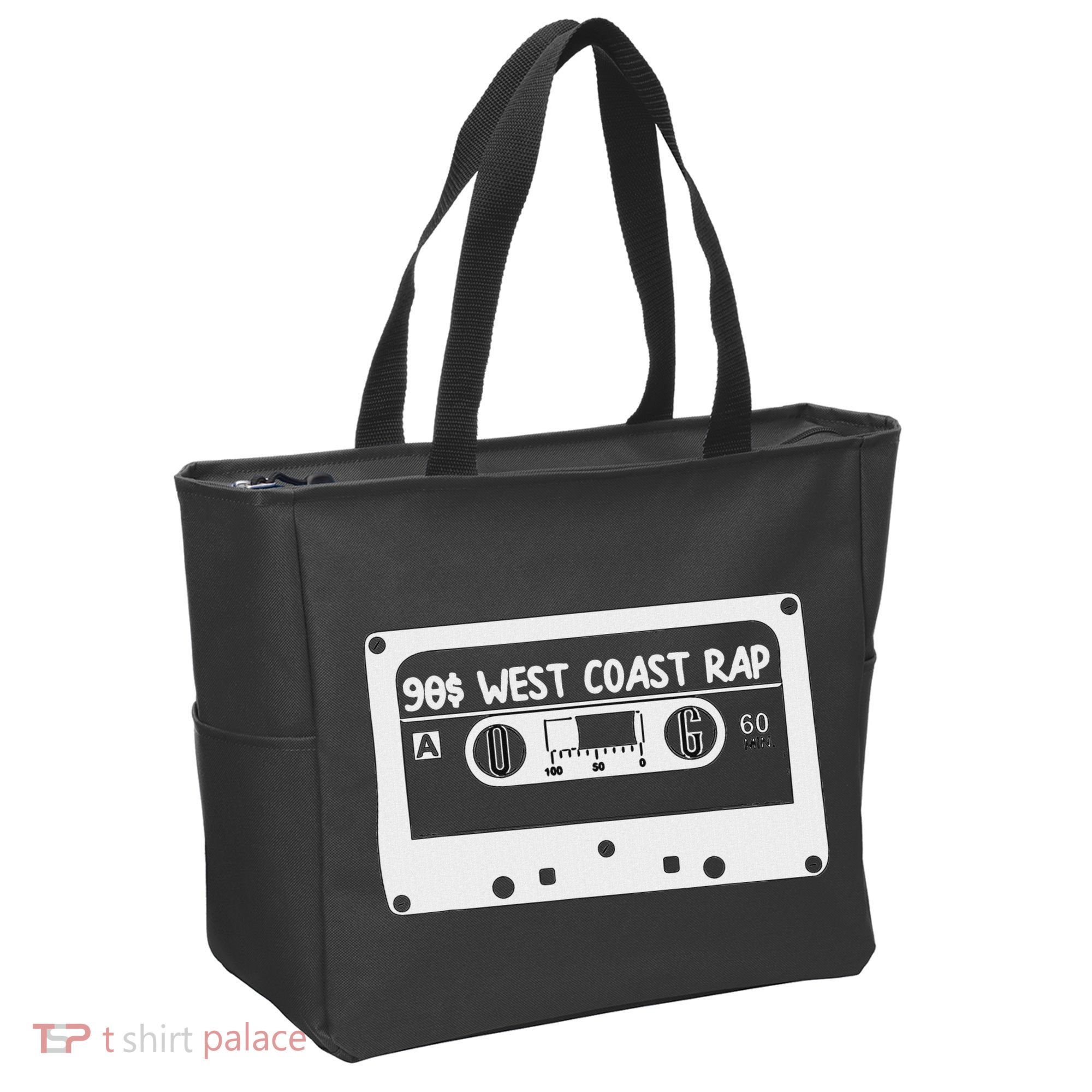 90s Music West Coast Hip Hop Cassette Tote Bag