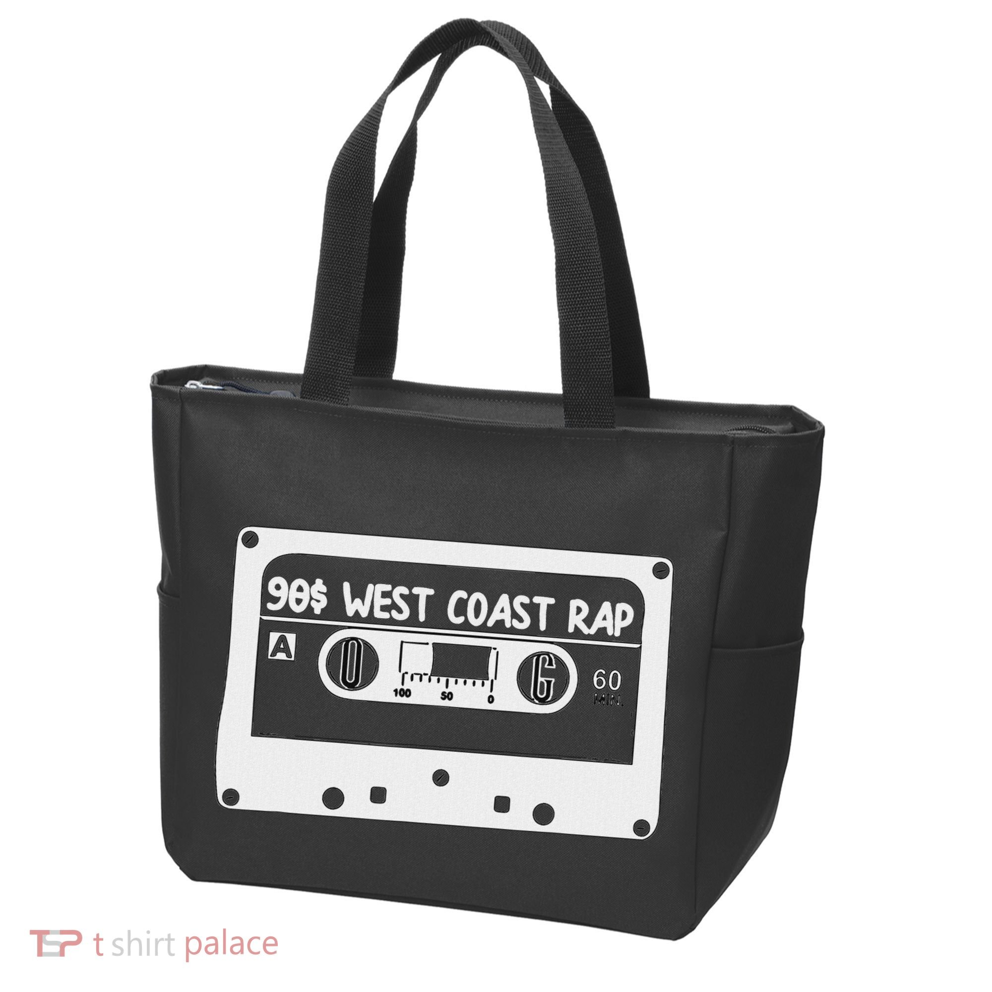 90s Music West Coast Hip Hop Cassette Tote Bag
