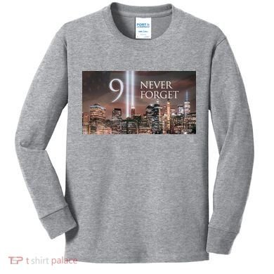 911 never forget Kids Long Sleeve Shirt