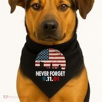 9.11.01 Never Forget 20th Anniversary USA-Made Doggie Bandana thumb 1