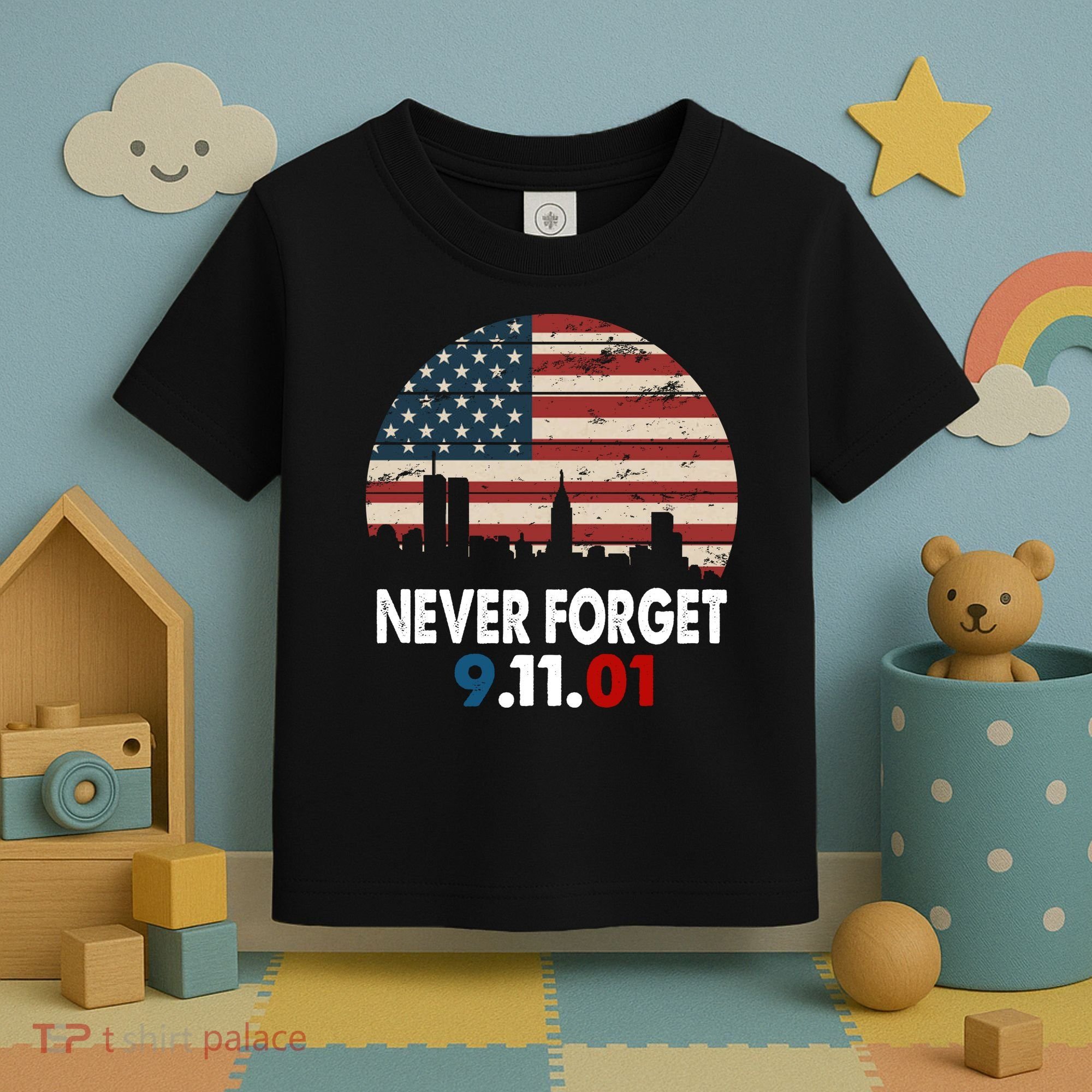9.11.01 Never Forget 20th Anniversary Toddler T-Shirt