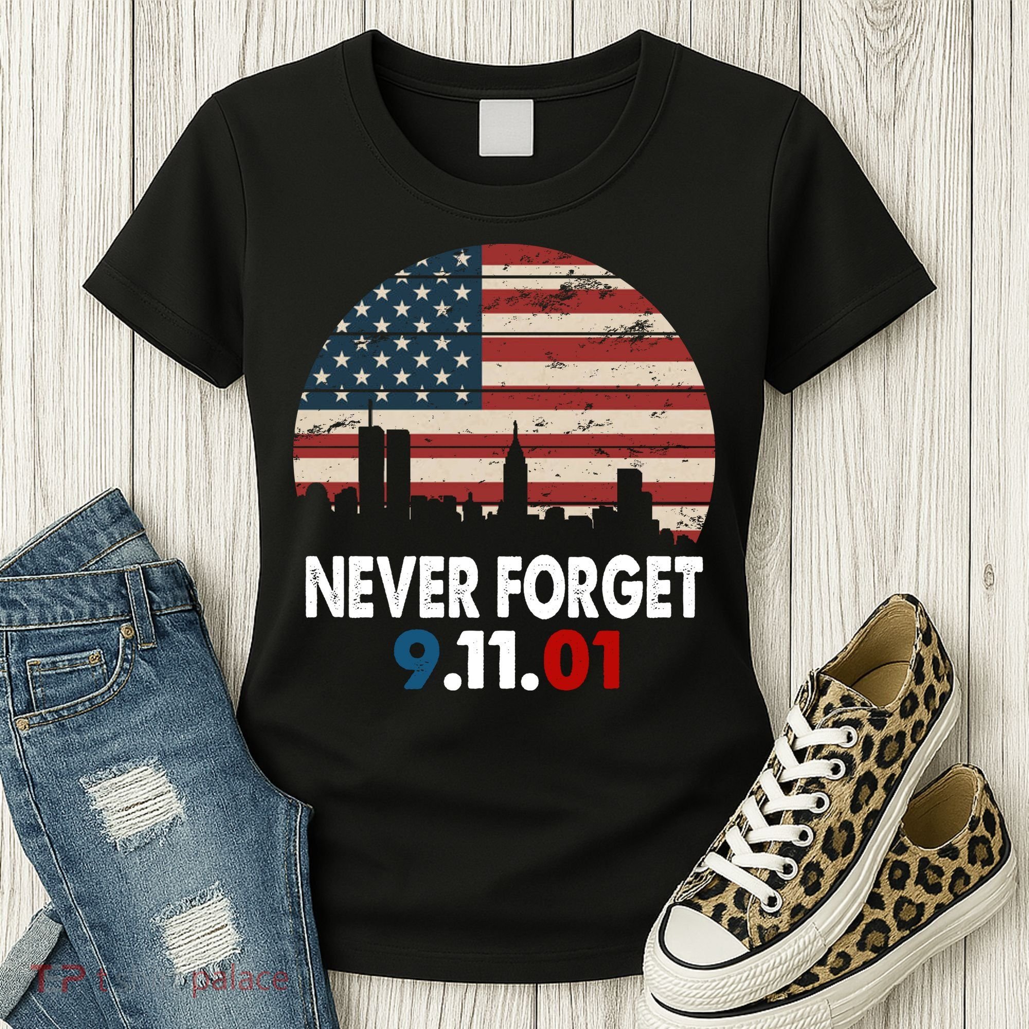 9.11.01 Never Forget 20th Anniversary Women's T-Shirt