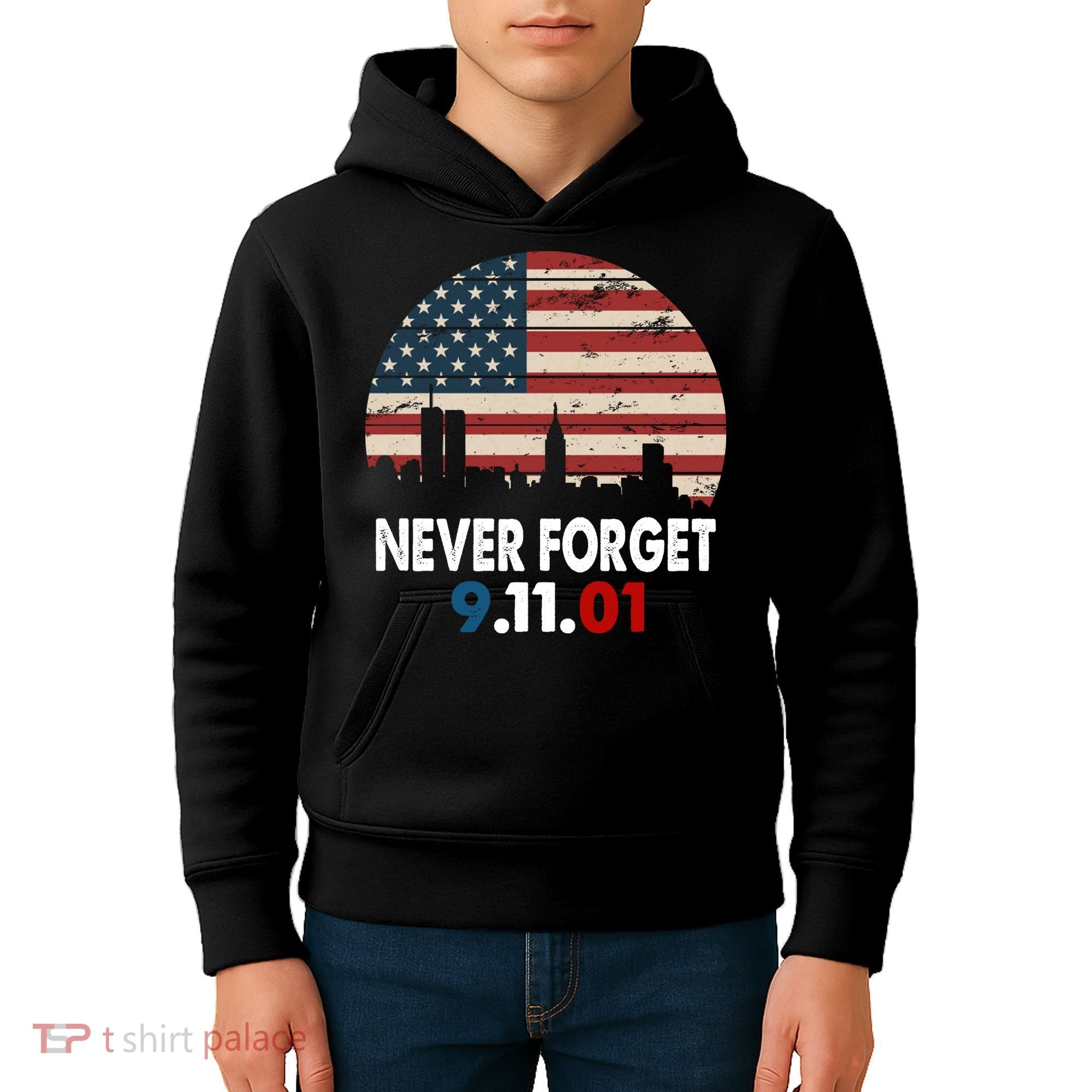 9.11.01 Never Forget 20th Anniversary Kids Hoodie