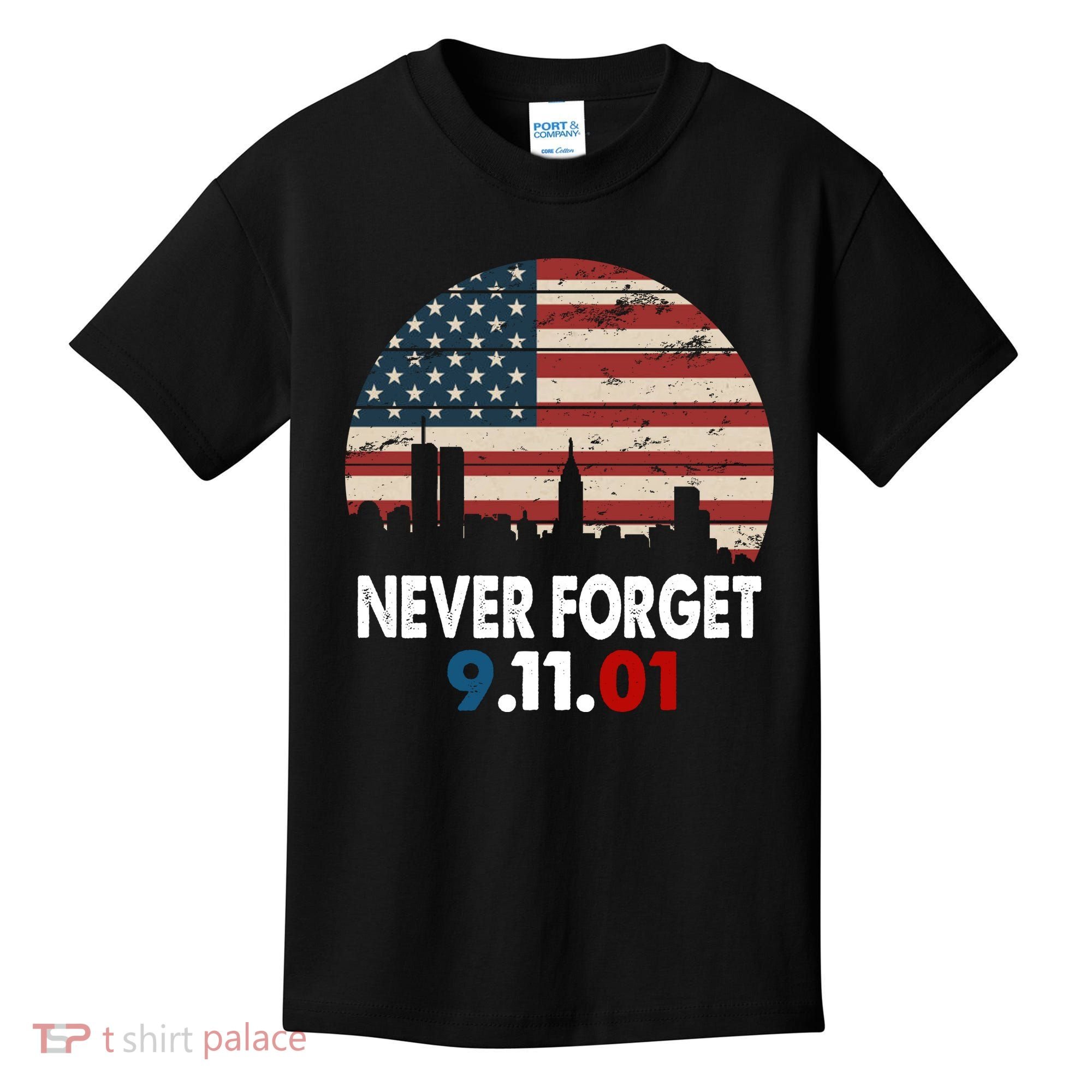 9.11.01 Never Forget 20th Anniversary Kids T-Shirt