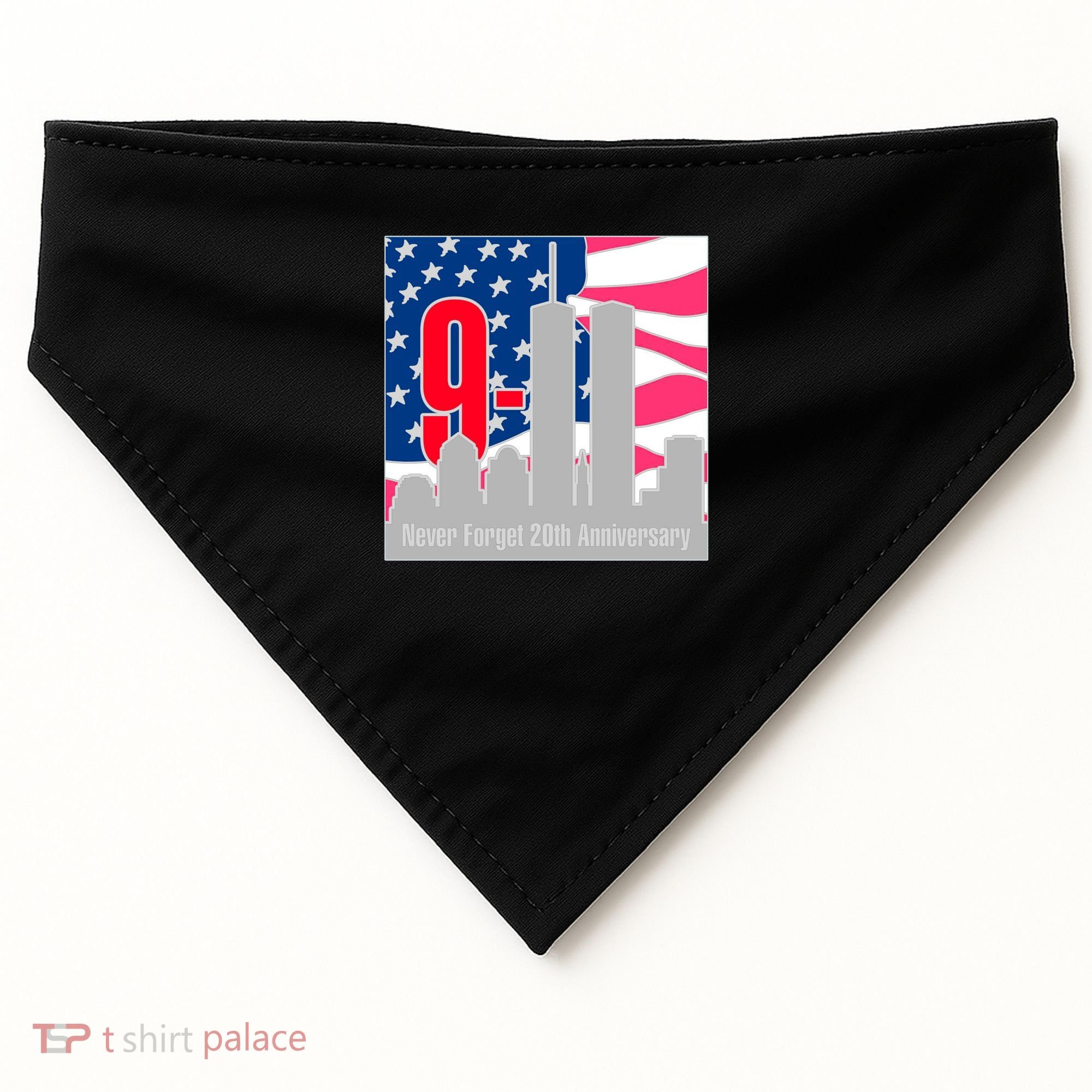 9/11 Never Forget 20th Anniversary USA-Made Doggie Bandana