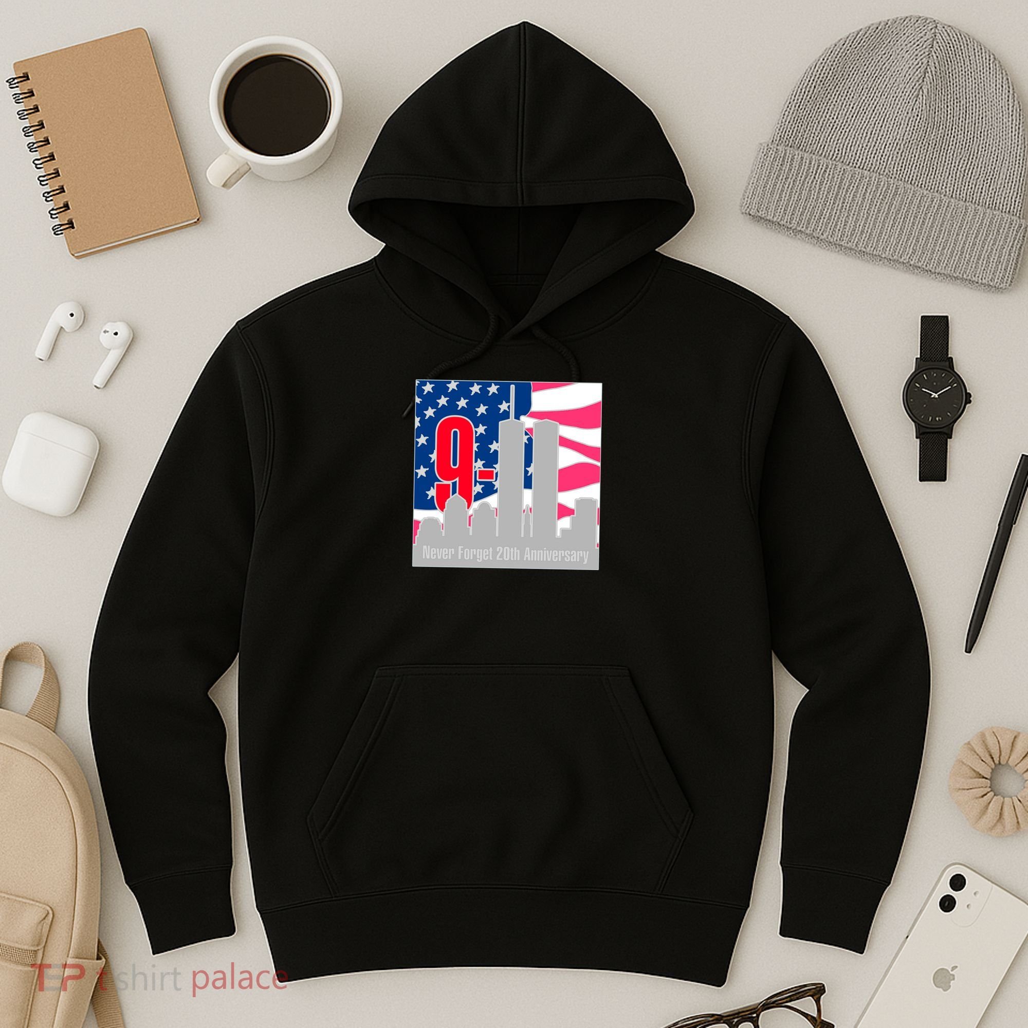 9/11 Never Forget 20th Anniversary Hoodie