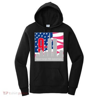 9/11 Never Forget 20th Anniversary Women's Hoodie