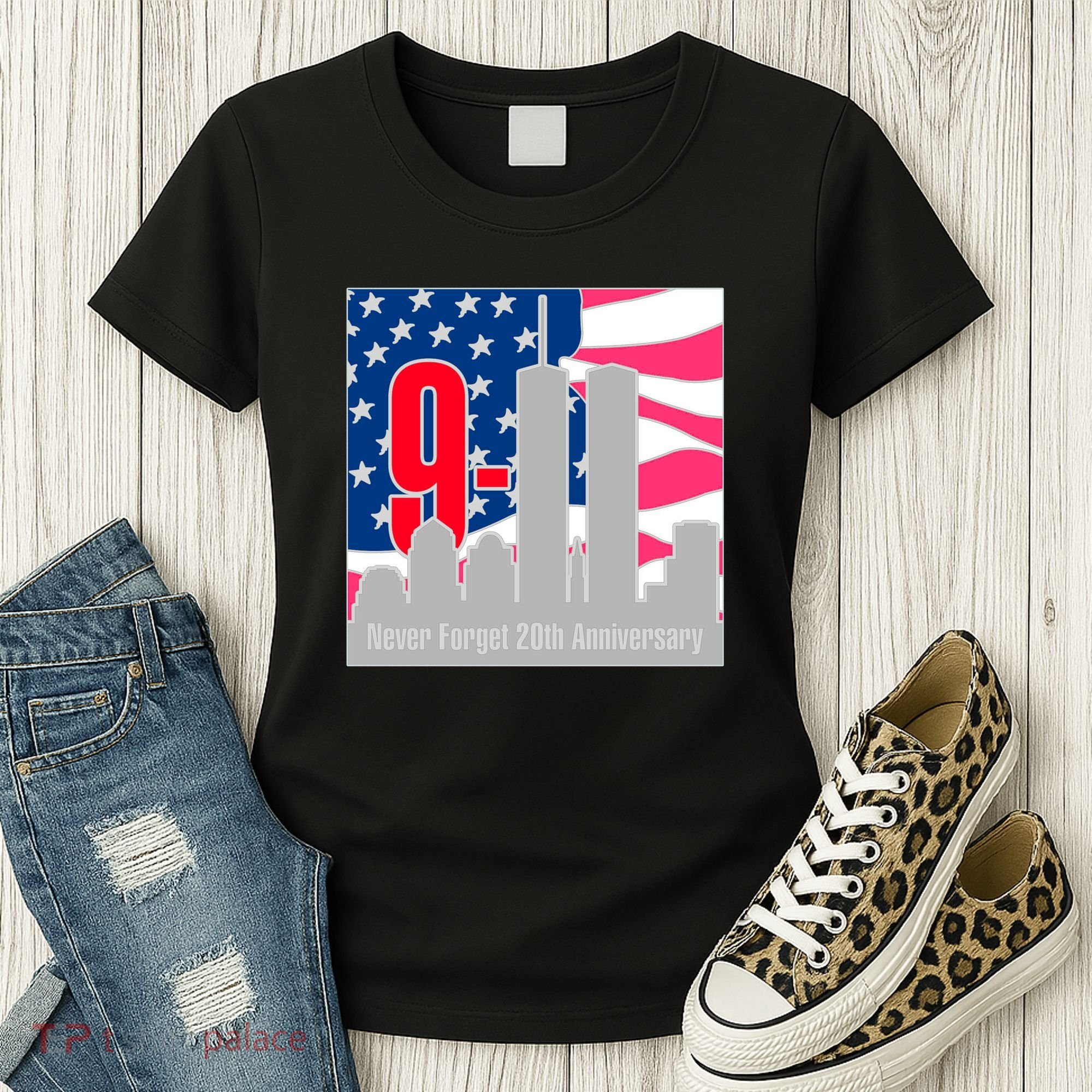 9/11 Never Forget 20th Anniversary Women's T-Shirt