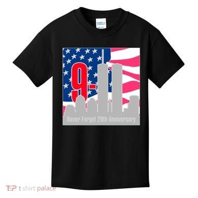 9/11 Never Forget 20th Anniversary Kids T-Shirt