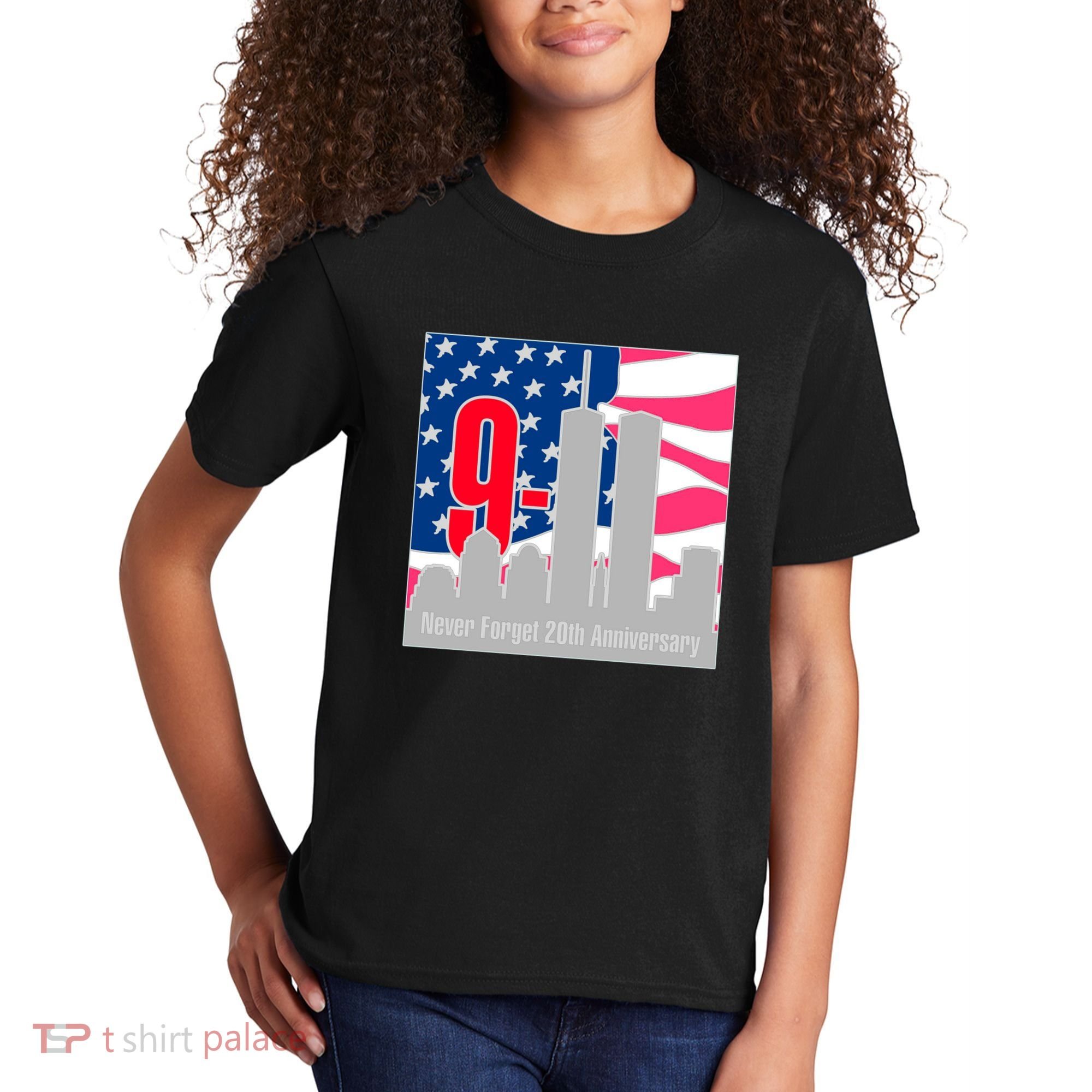 9/11 Never Forget 20th Anniversary Kids T-Shirt