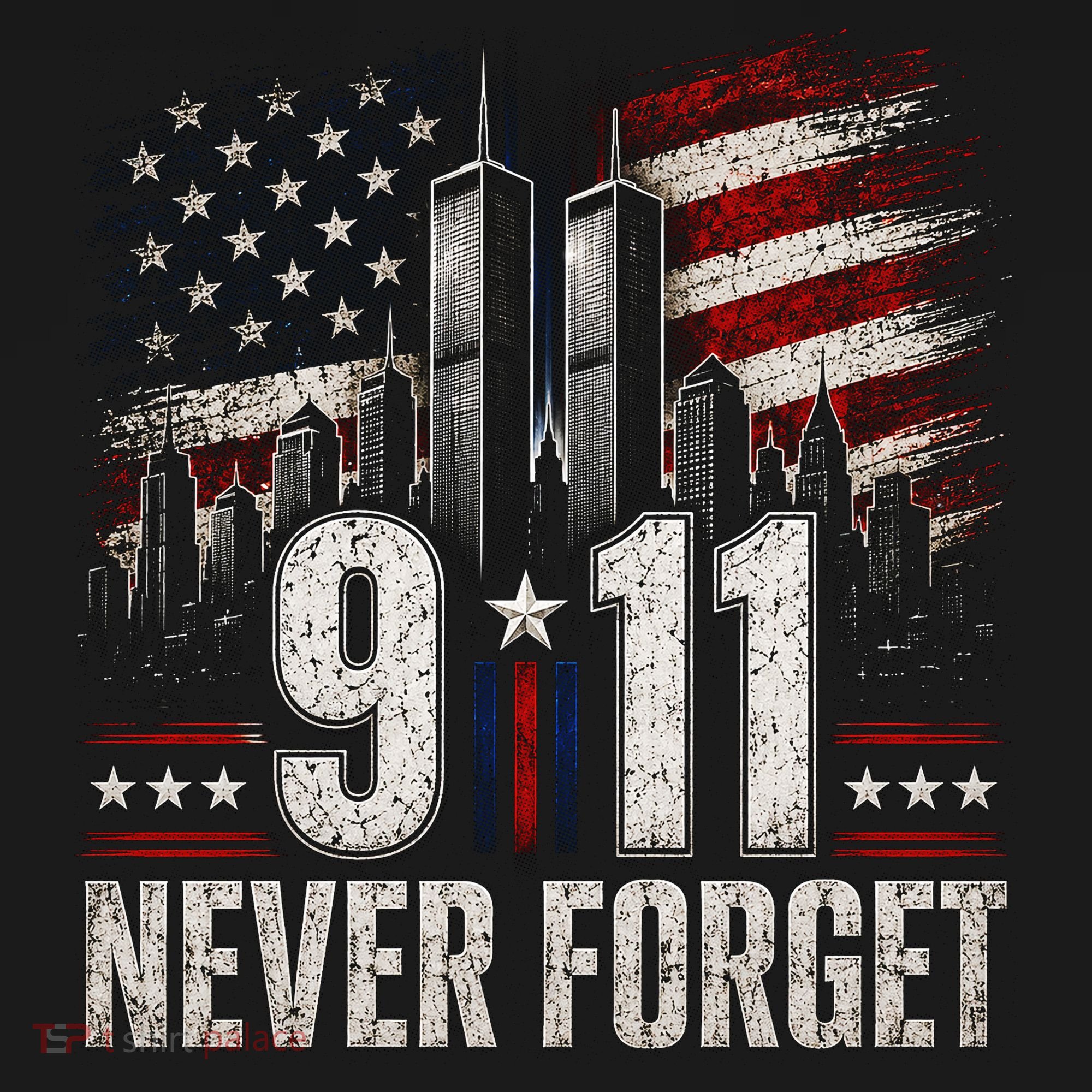 9/11 Never Forget American Flag Memorial Tribute 911 Baby Bodysuit