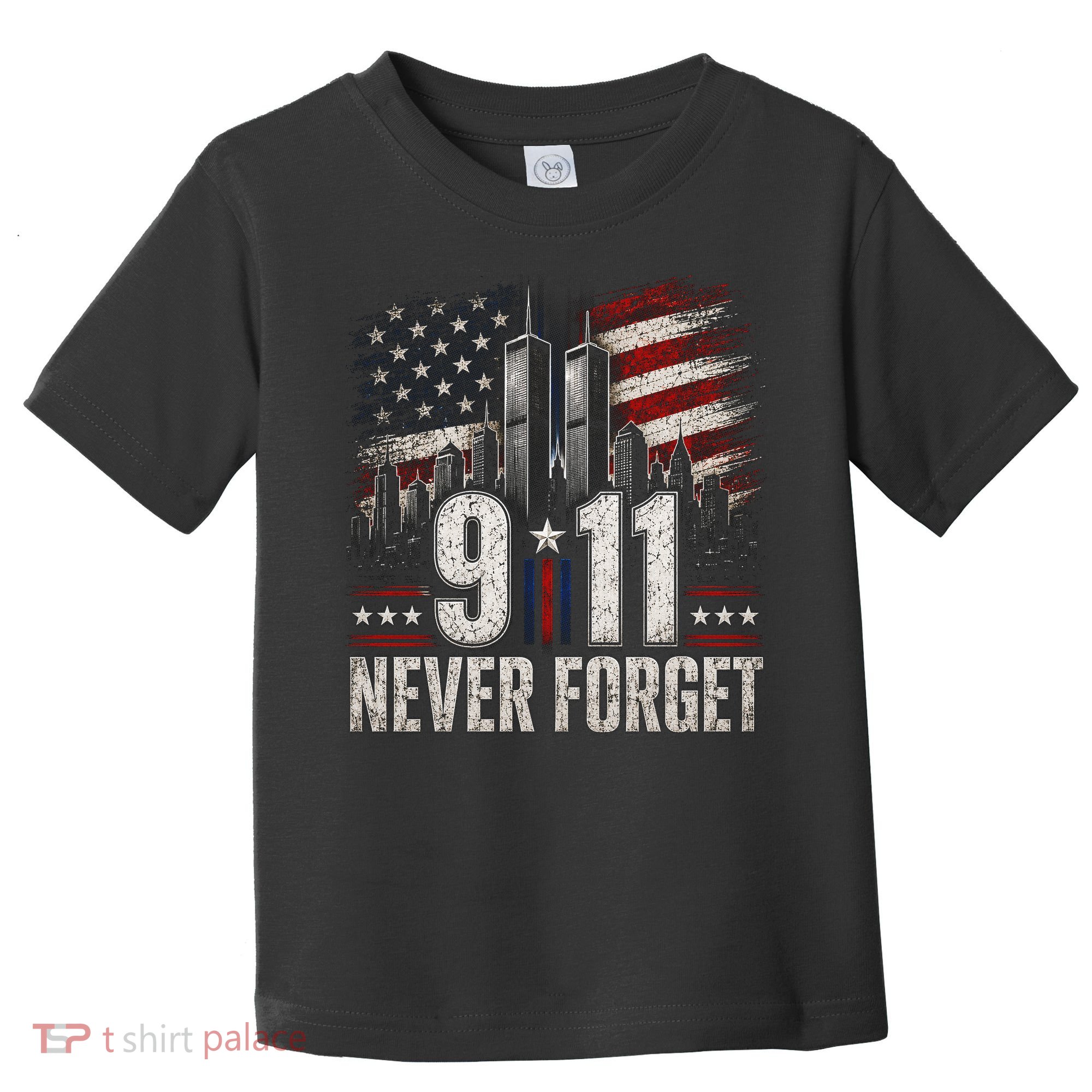 9/11 Never Forget American Flag Memorial Tribute 911 Toddler T-Shirt