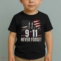 9/11 Never Forget American Flag Memorial Tribute 911 Toddler T-Shirt thumb 2