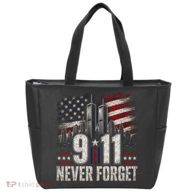 9/11 Never Forget American Flag Memorial Tribute 911 Tote Bag