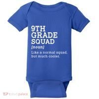 9th Ninth Grade Squad Student Teacher Back To School Gift Baby Bodysuit thumb 0