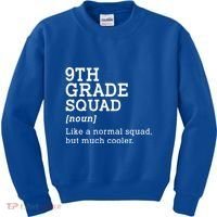 9th Ninth Grade Squad Student Teacher Back To School Gift Kids Sweatshirt thumb 0