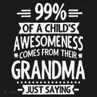 99 Of A Childs Awesomeness Comes From Their Grandma Long Sleeve Shirt thumb 2